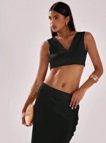 MUSERA Low Rise Slim Fit Maxi Skirt Elegant Spring Summer Sexy