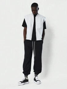 SUMWON Raw Edge Boxy Gilet - Grey - View 6