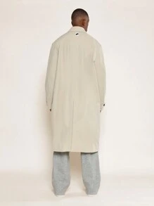 SUMWON Klassieke lange trenchcoat met knoopsluiting, professionele zakelijke bovenkleding, winter- en herfstkleding, verfijnd, op maat gemaakt ontwerp, lichtgewicht reisjas
