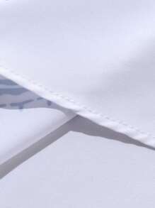 Manfinity RSRT 男士度假休闲几何印花短袖衬衫 - 白色 - 查看 6