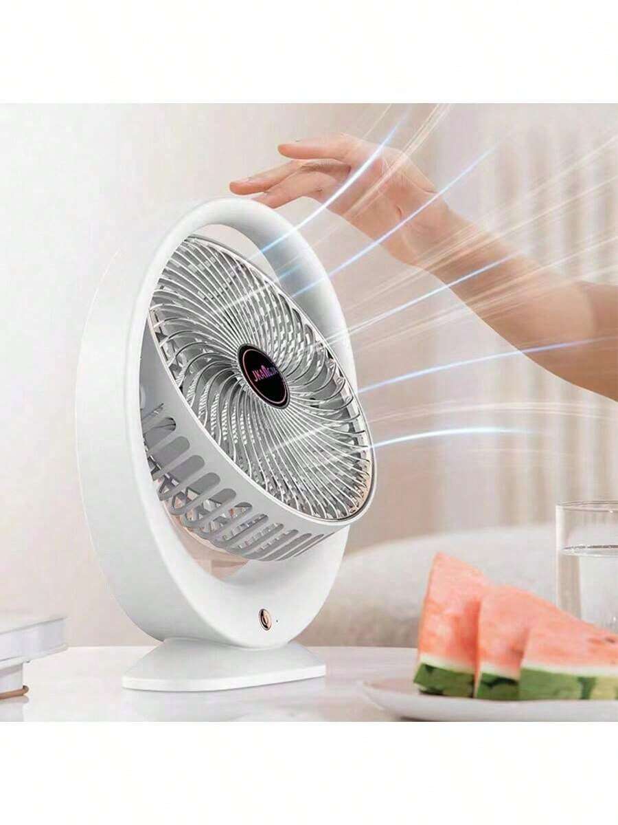 1pc USB Powered Desktop Fan, Home Office Portable Desk Fan, Quiet