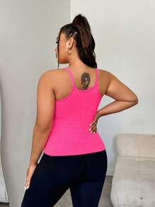 Easithlete 大码 2 件夏季无缝闪亮运动吊带背心，运动装 - 彩色 - 查看 6