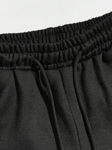 Manfinity EZcore Men's Fashion Street Style Drawstring Printed Sweatpants, Goth Graphic Going Out Baggy Sweatpants, For Husband, Boyfriend Gifts, For Rave, Emo, 2000s Style