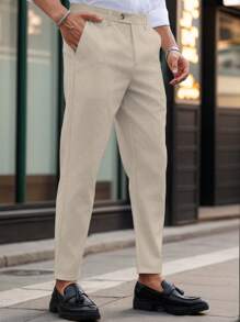 Manfinity Mode Men's Slim Fit Suit Pants - Apricot - View 5