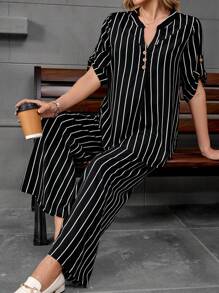 EMERY ROSE Women 2 Pieces Set, Long Sleeve Blouse, Fall/Winter Clothes