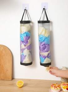 1 件装垃圾袋收纳挂袋，壁挂式抽绳鞋收纳袋，厨房塑料袋收纳袋，编织网袋，塑料包装分配器，收纳塑料袋，方便取放物品圣诞节礼物