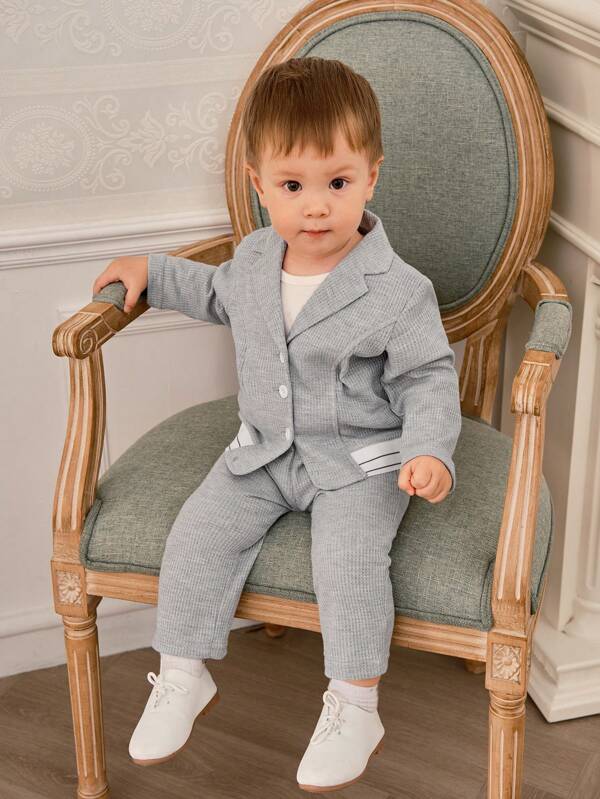 SHEIN Set met jasje en broek voor babyjongens, herfst/winter