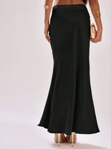 MUSERA Low Rise Slim Fit Maxi Skirt Elegant Spring Summer Sexy