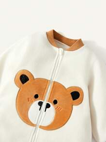 Cozy Pixies 1pc Cozy Cub Autumn/ Embroidered Bear Head Sleeping Bag