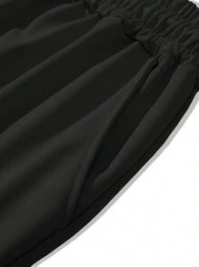 GENIUS ODE Men's 2 Pieces Set, Round Neck Face Print Short Sleeve T-Shirt And Drawstring Casual Shorts