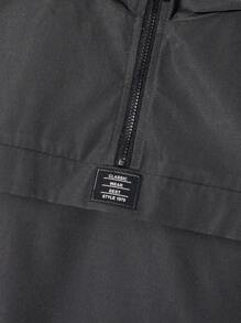 SHEIN 2pcs Tween Boy Half Zip Hoodie Jacket & Jogger Pants Set, Casual Sports Style For Fall/Winter