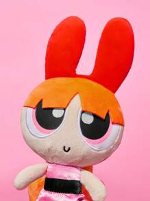 THE POWERPUFF GIRLS X SHEIN Cute Cartoon Character Plush Stuffed Doll - Multicolor - View 4