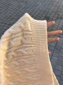 Forever 21 Fall & Winter Women Beige Christmas/Fitted/Bzsic/Cute/Crew Neck /Back To School/Homecoming/Plain/Teacher/Business Casual/Office Wear/Turtleneck/Essentials Knit Sweater - Apricot - View 9