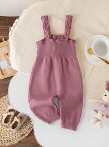 2 件装女婴蝴蝶结针织毛衣连体衣套装，粉色 - 春季/秋季 - 藕粉色 - 查看 2