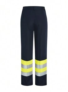 TaskEZ Blusa de manga larga con botones al frente y cuello, y pantalones, uniforme de trabajo de unicolor y parches, ropa de trabajo utilitaria para mujer