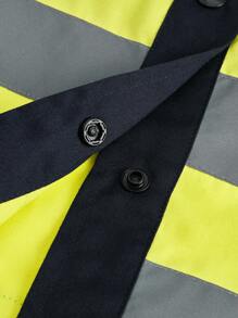 TaskEZ Blusa de manga larga con botones al frente y cuello, y pantalones, uniforme de trabajo de unicolor y parches, ropa de trabajo utilitaria para mujer