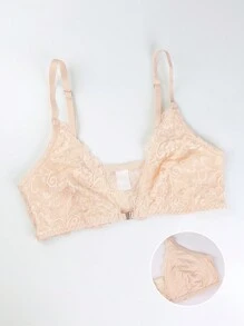 Áo ngực nữ cài trước có dây điều chỉnh - Màu be - Xem 2