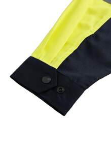 TaskEZ Blusa de manga larga con botones al frente y cuello, y pantalones, uniforme de trabajo de unicolor y parches, ropa de trabajo utilitaria para mujer