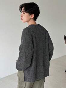 FRIFUL 女士纯色保暖衬里开衫，秋季女装 - 灰色 - 查看 5
