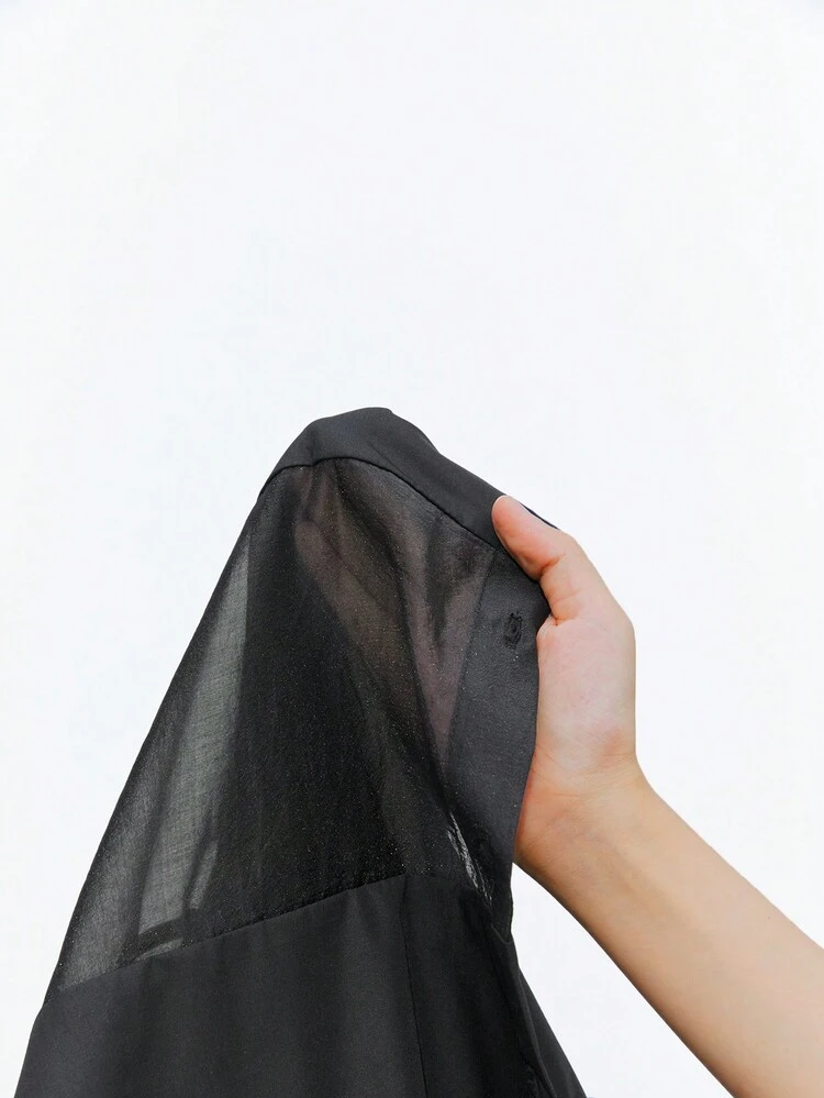 SHEIN Maija Camisa Casual de Manga Longa com Botões Frontal e de Cor Sólida para Mulheres