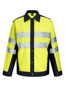 TaskEZ Blusa de manga larga con botones al frente y cuello, y pantalones, uniforme de trabajo de unicolor y parches, ropa de trabajo utilitaria para mujer