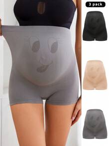 Moonlight&Mama 3 件套孕妇高腰弹力可爱印花舒适内衣 - 彩色 - 查看 1