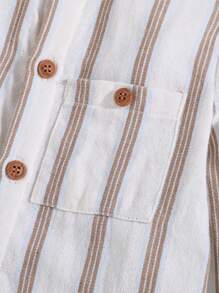 Cozy Pixies 2 piezas Conjunto de niño bebé de cárdigan a rayas de colores con cuello y pantalones cortos casuales