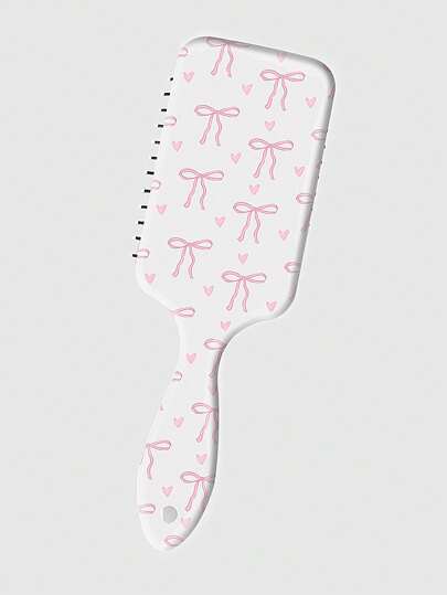 Kawaii فرشاة شعر مضادة للكهرباء الساكنة لإضفاء الحجم على الشعر الطويل للنساء، فرشاة شعر بتصميم شائع على إنستغرام، مشط بهواء وردي للفك التشابك