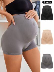 Moonlight&Mama 3 件套孕妇高腰弹力可爱印花舒适内衣 - 彩色 - 查看 6