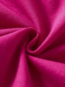 THE POWERPUFF GIRLS X SHEIN 2pcs Young Girl Cartoon Print Knot Hem Short Sleeve T-Shirt And Flare Leg Pants Outfit