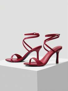 MOTF PREMIUM Women Heeled Sandals - Merah - View 9
