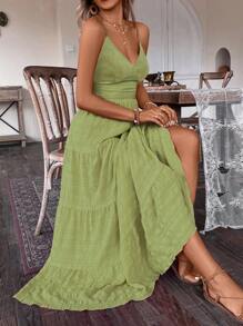 Breezaya Elegant Casual Vacation Bohemian Patchwork Backless Strap Dress Maxi Vacation Beach Outfits Women