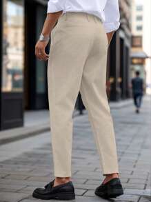 Manfinity Mode Men's Slim Fit Suit Pants - Apricot - View 2