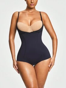 SHAPORA Shaping Open-Bust Brief Bodysuit  Body Shaper Bust& Butt Lifter-Tummy Waist Thigh Control - Black - View 6