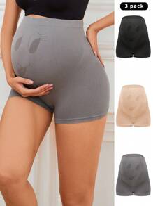 Moonlight&Mama 3 件套孕妇高腰弹力可爱印花舒适内衣 - 彩色 - 查看 5