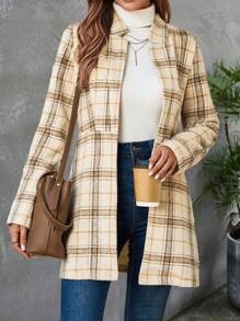 EMERY ROSE 女式秋季休闲格子夹克 - 彩色 - 查看 1