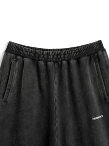 Manfinity VCAY Quần thể thao ngắn ống loe siêu nhỏ dành cho nam dạo phố, phù hợp với thời trang mùa hè - màu đen - Xem 7