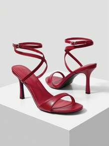 MOTF PREMIUM Women Heeled Sandals - Merah - View 4