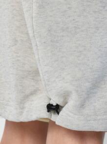 SUMWON University Style Half Zip Pullover Sweatshirt Chicago Varsity Letter Wear Casual Athleisure Holiday Winter Fall Sport Jumper - Grey - View 6