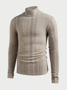 Manfinity VCAY 3 件男士休闲纯色圆领长袖 T 恤，适合秋季外出，送给丈夫 - 彩色 - 查看 4