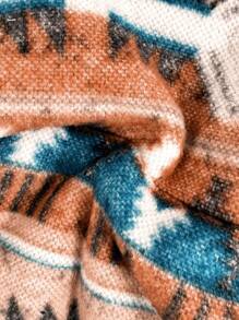 SHEIN 2pcs Baby Boys'  Long Sleeve Sweatshirt And Pants Set With Plush Retro Pattern