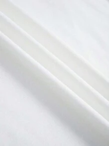 INAWLY 女士休闲卡通口号印花 T 恤，夏季 - 白色 - 查看 4