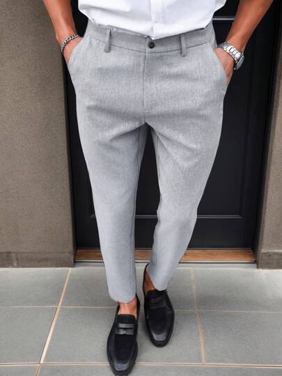 Manfinity Bizformal Men's Skinny Fit Business Suit Formal Pants Formal, Ceremony