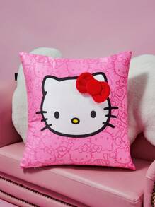 HELLO KITTY AND FRIENDS | SHEIN Kitty Print Pink Decorative Cushion Cover - Pink - View 5