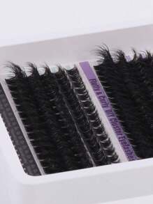 270 /300PCS DIY Lash Extension Kit, 10-18mm Length Mixed Black Single Eyelash Set, D30+D40+D50/60D+80D+100D Black D Curl Eyelash Bundle Extension Kit, Large Capacity Cluster False Eyelashes, Including Mascara Brush Tweezers Double Tip Adhesive Eyelash Removal Cream, For Home And Travel