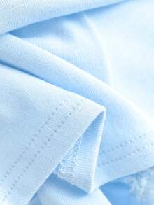 INAWLY Quần short thường ngày mùa hè xếp li đơn giản dành cho nữ - Màu xanh nhạt - Xem 4