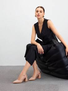 CUCCOO BIZCHIC Apricot Pointed Toe Block Heel Pumps, Fashion High Heels For Work, Date, Party, Wedding, Vacation Spring Shoes Spring Break Easter For Christmas