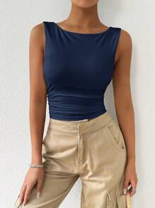 SHEIN EZwear 女士圆领汗衫背心，春夏