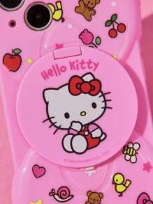 HELLO KITTY AND FRIENDS | SHEIN 猫咪图案蝴蝶结装饰镜面手机壳 粉色 - 粉色 - 查看 9