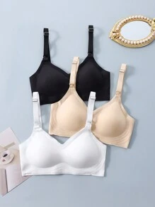 Moonlight&Mama 3 件装孕妇纯色简约休闲文胸带细肩带